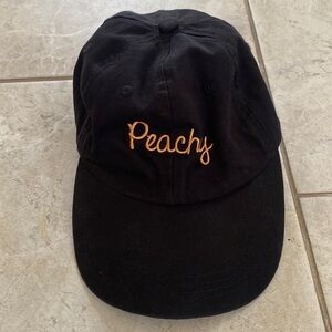 Urban Outfitters “Peachy” Black Baseball Hat